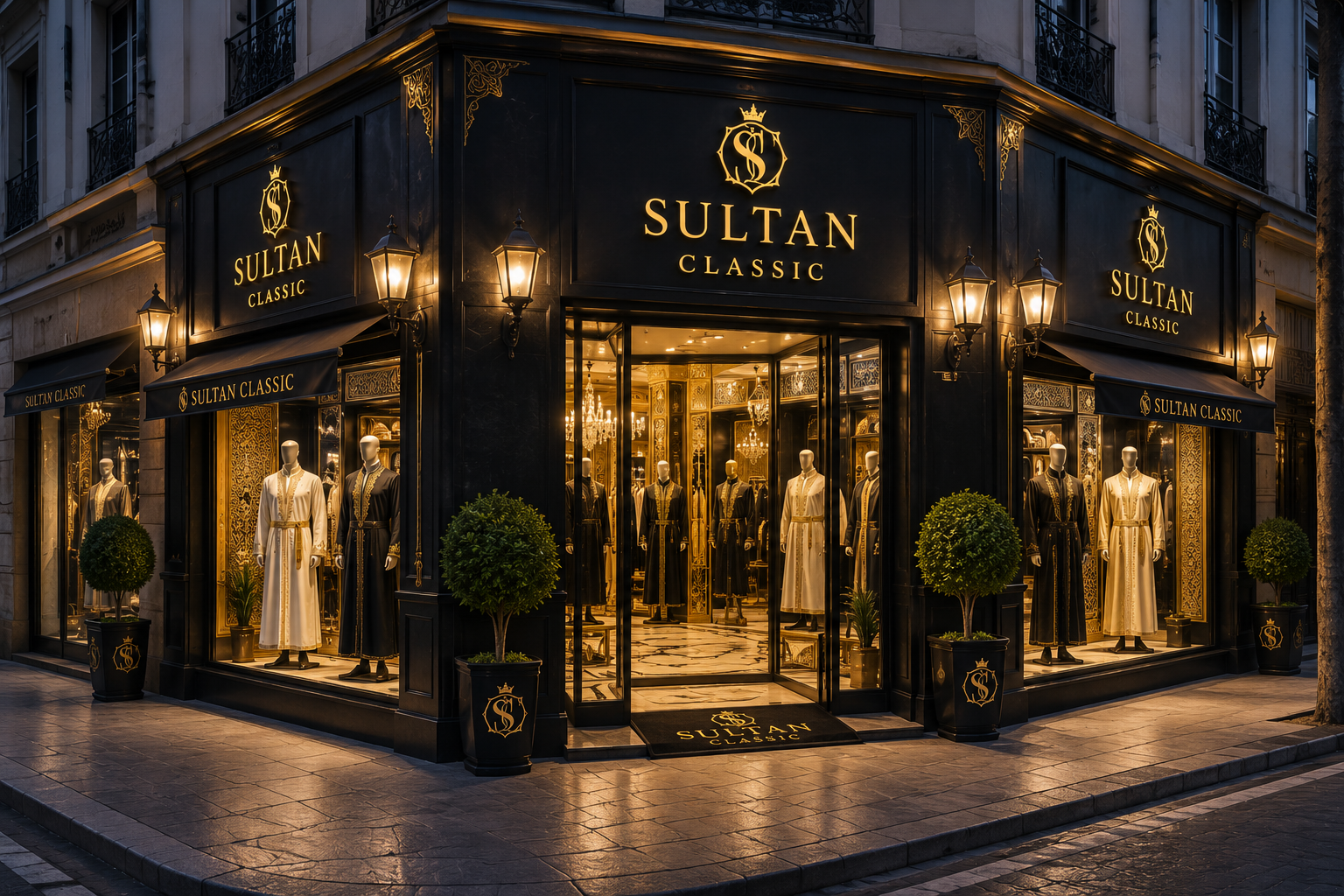 Façade de la boutique Sultan Classic à Casablanca
